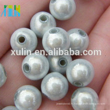 bijoux acryliques pur blanc rond perles de miracle en gros